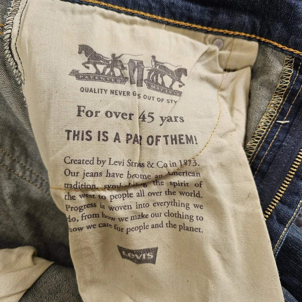 Levis 559 Jeans Mens 38x30 Blue‎ Relaxed Straight Leg Denim Medium Wash